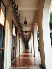 Empty corridor of building