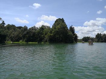 Scenic view of river against sky