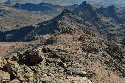 Rock formations above the clouds at mount kenya, mount kenya national park