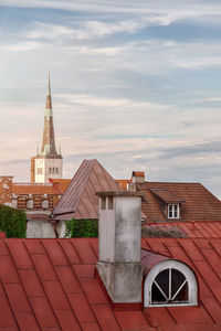 Exterior of building against sky in city