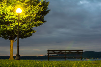View of park against cloudy sky