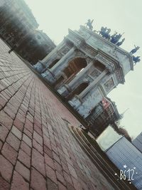 Low angle view of building against sky