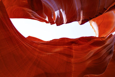 Low angle view of rock formation