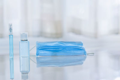 Close-up of drinking glass against white background