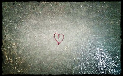 Heart shape on wall