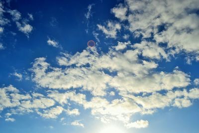 Low angle view of cloudy sky