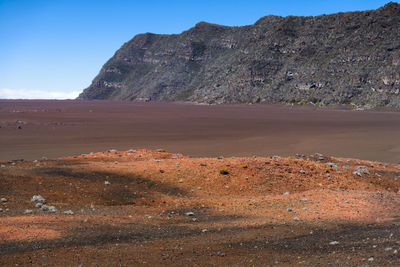 Scenic view of desert against sky