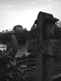 View of cemetery against sky