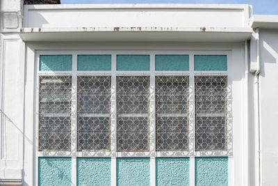 Close-up of window of building