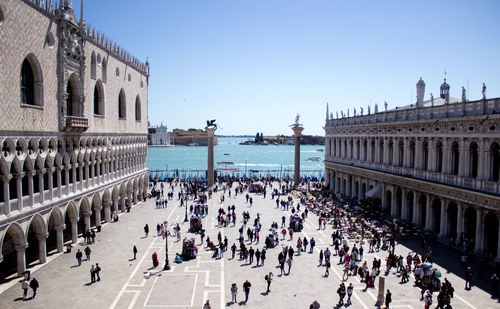 High angle view of at mark square in venice