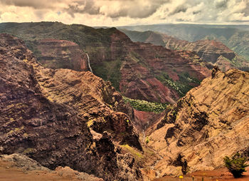 Aerial view of rock formations
