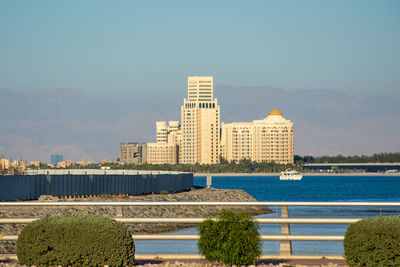 View of city buildings against sky