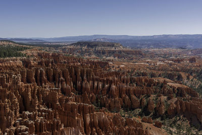 Scenic view of bryce canyon national park against clear sky