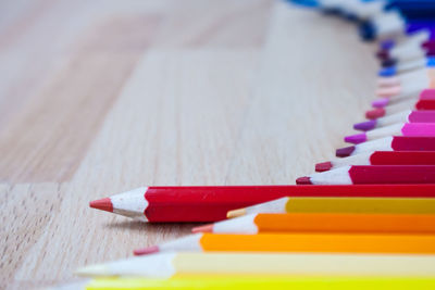 Close-up of wooden board