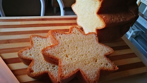 Close-up of bread on table