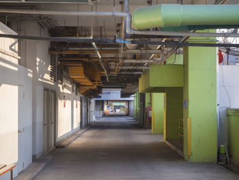 Empty corridor of building