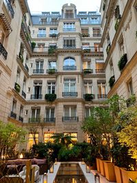 Low angle view of buildings in city