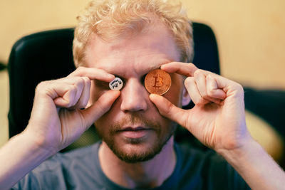 Close-up of woman holding seashells