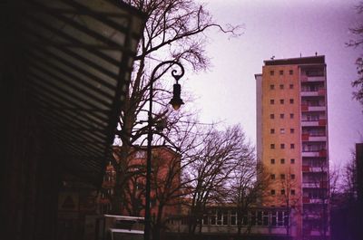 Low angle view of buildings in city