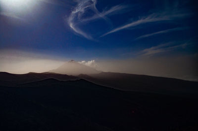 The saharan dust does not let you see the beauty of el teide on a completely clear and cloudless day