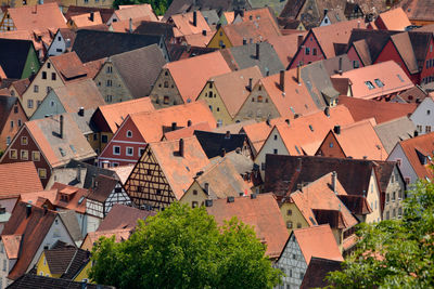 High angle view of houses at hersbruck