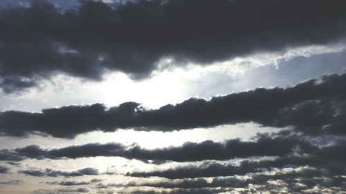 Low angle view of cloudy sky