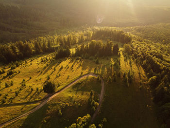 High angle view of landscape