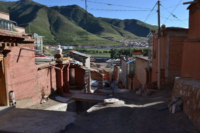 View of buildings in village