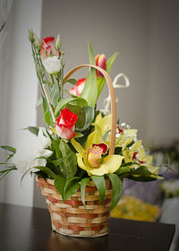 Close-up of flower vase