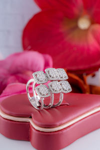 Diamond ring shot in studio.