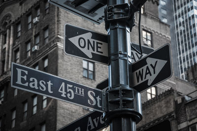 Low angle view of road sign