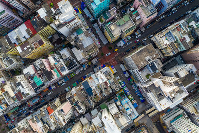 Aerial view of buildings in city