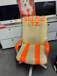 Information sign on table in city