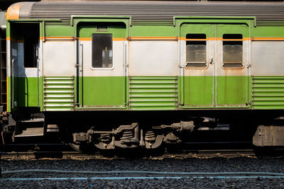 Train at railroad station platform