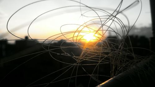 Close-up of sun during sunset