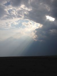 Scenic view of landscape against cloudy sky