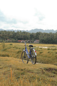 Bicycle on field