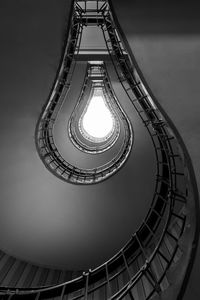 Low angle view of spiral stairs