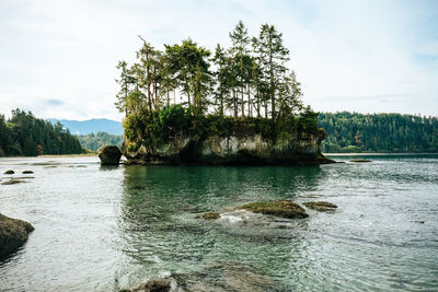 Scenic view of rocks against sky