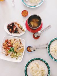 Close-up of food served in plate