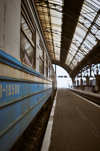 View of railroad station platform