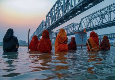 View of bridge over sea