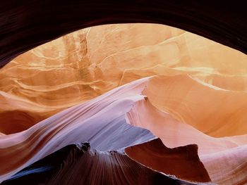 Low angle view of rock formation