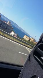 Close-up of car against clear sky