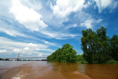 Scenic view of river against sky