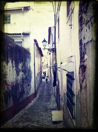 Narrow alley in city