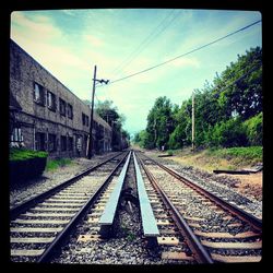 Railroad tracks in winter