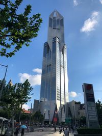Low angle view of buildings against sky