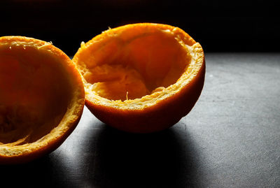 Close-up of orange fruit on table