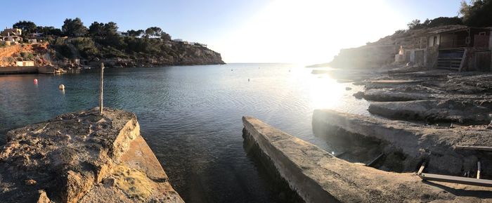Panoramic view of sea against sky